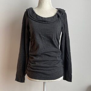 Tahari Ruffled Scoop Neckline Sweater 100% Cotton